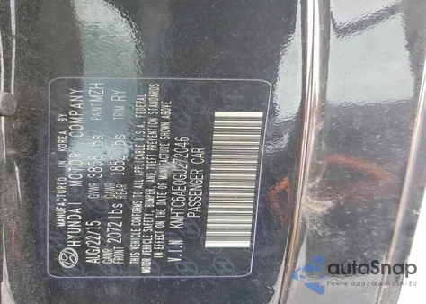 2016 Hyundai Veloster Turbo z USA, uszkodzony, nr VIN KMHTC6AE0GU272046